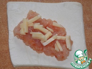 Быстрая самса с фаршем и сыром