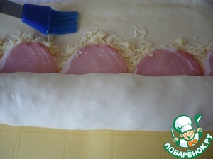 Рулет с сыром и ветчиной Рулет с сыром и ветчиной