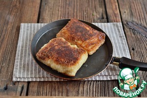 Ленивые слоеные пирожки на сковороде Ленивые слоеные пирожки на сковороде