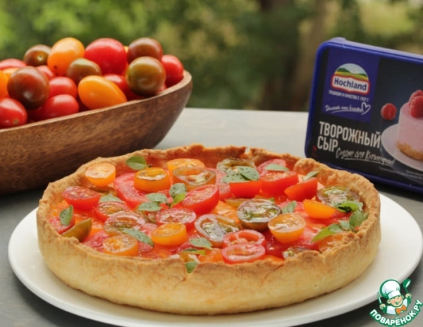 Сырный тарт с томатами