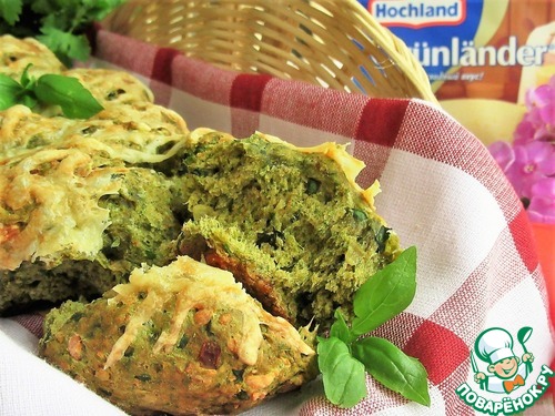 Деревенская коса с сыром и шпинатом Деревенская коса с сыром и шпинатом