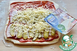 Разборный пирог с ветчиной и сыром