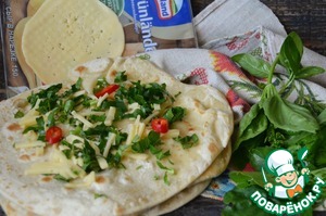 Лепёшки с сыром и зеленью