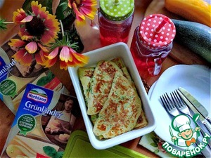 Кабачковые блины с сыром