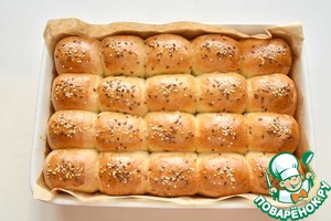 Отрывной пирог с сосисками