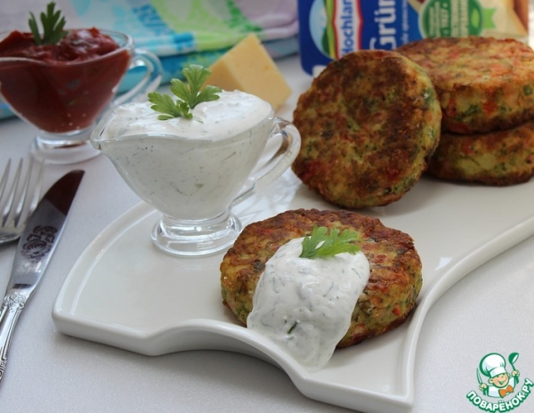 Овощные котлеты с сыром и ветчиной Овощные котлеты с сыром и ветчиной
