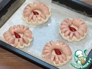 Мини-пиццы "Цветочки"