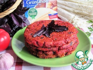 Свекольные лепешки с сыром и базиликом