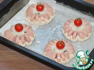 Мини-пиццы "Цветочки"