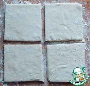 Слойки с персиками и мятным кремом Слойки с персиками и мятным кремом