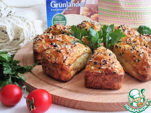 Порционные пироги из лаваша с сыром