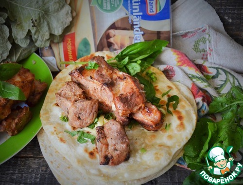 Лепёшки с сыром и зеленью