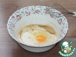 Пирог с творожным сыром и персиками