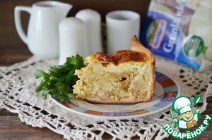 Заливной пирог с капустой и сыром