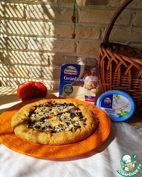 Галета с грибами и сыром