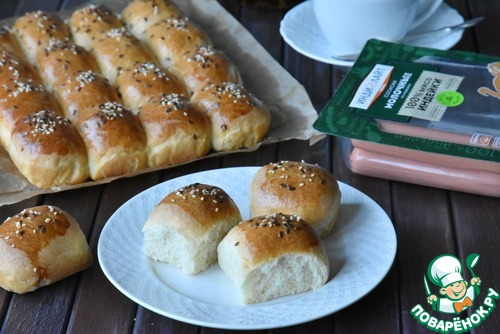 Отрывной пирог с сосисками