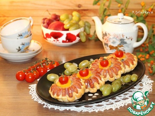 Мини-пиццы "Цветочки"