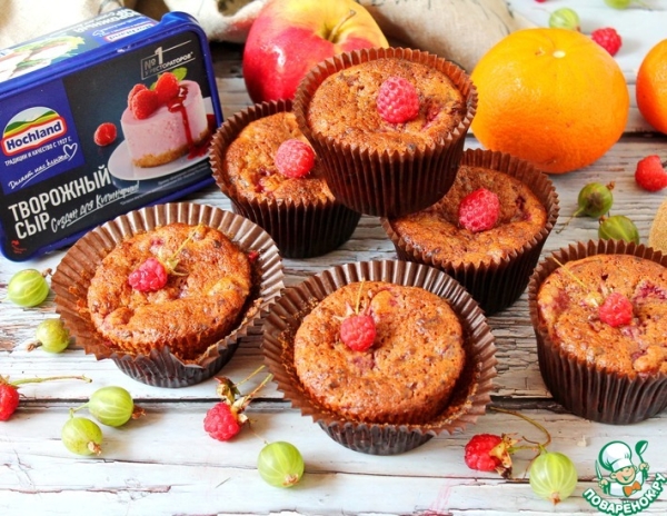 Малиновые маффины с сюрпризом