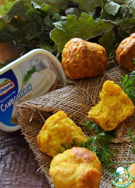 Сырно-морковные кексы