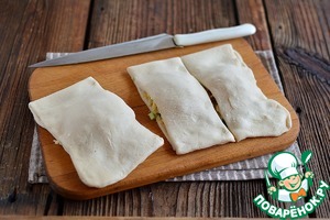 Ленивые слоеные пирожки на сковороде Ленивые слоеные пирожки на сковороде