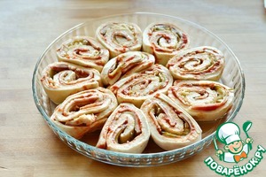 Разборный пирог с ветчиной и сыром