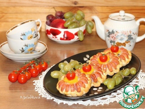 Мини-пиццы "Цветочки"