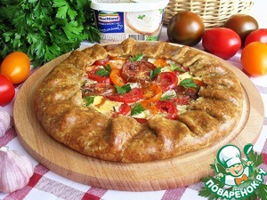 Галета с плавленым сыром и томатами