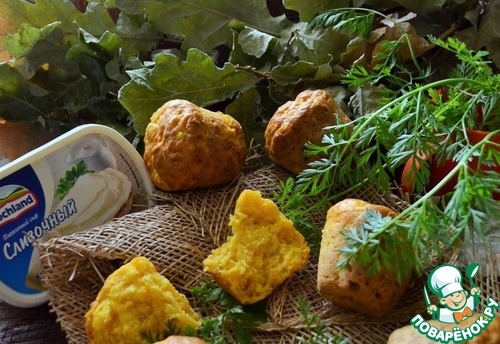 Сырно-морковные кексы