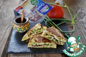 Ленивые слоеные пирожки на сковороде Ленивые слоеные пирожки на сковороде