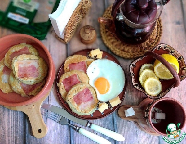 Овсяные оладьи с припёком из индейки Овсяные оладьи с припёком из индейки