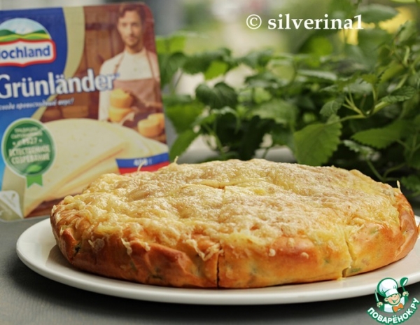 Пирог с зелёным луком и курицей Пирог с зелёным луком и курицей