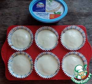 Шоколадно-творожные кексы с миндальными лепестками