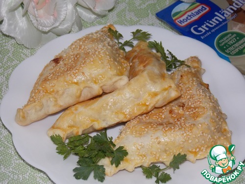 Быстрая самса с фаршем и сыром