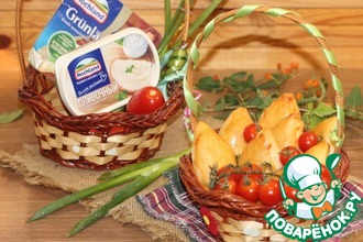 Разборный пирог с ветчиной и сыром