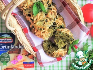 Деревенская коса с сыром и шпинатом Деревенская коса с сыром и шпинатом