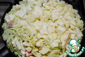 Заливной пирог с капустой и сыром