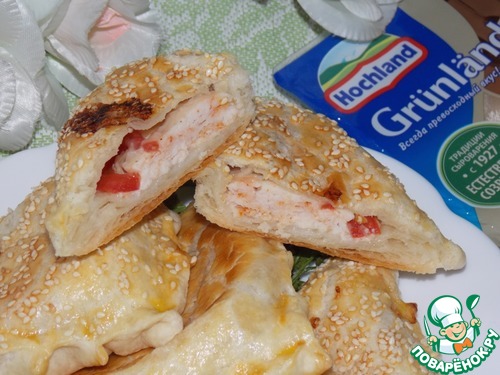 Быстрая самса с фаршем и сыром