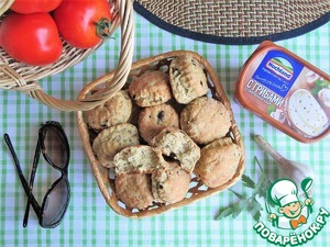 Сконы с плавленым сыром и грибами