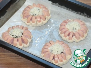 Мини-пиццы "Цветочки"