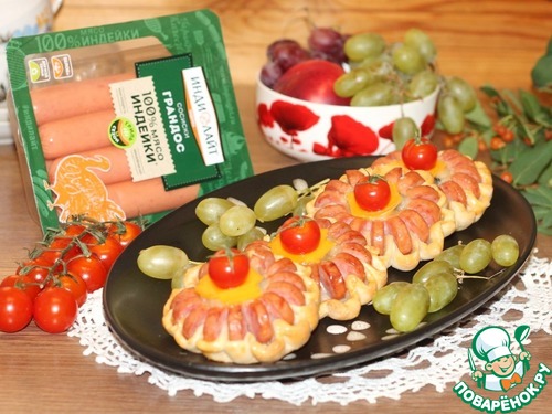 Мини-пиццы "Цветочки"