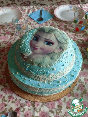 Большой торт с крем-чиз