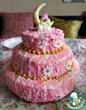 Большой торт с крем-чиз