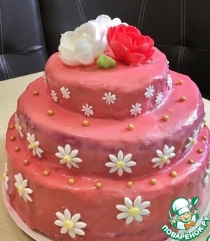 Большой торт с крем-чиз