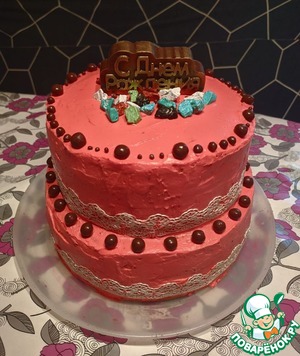 Большой торт с крем-чиз