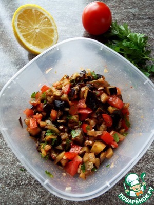 Брускетта с пикантными баклажанами