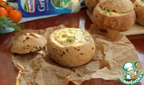 Булочки с сырным соусом