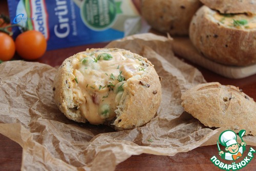 Булочки с сырным соусом