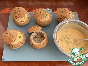 Булочки с сырным соусом