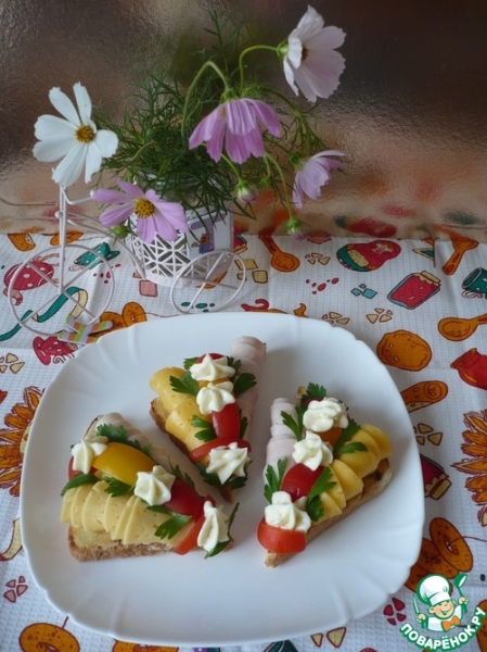 Бутерброды на тостах "Краски осени"