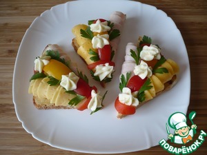 Бутерброды на тостах "Краски осени"